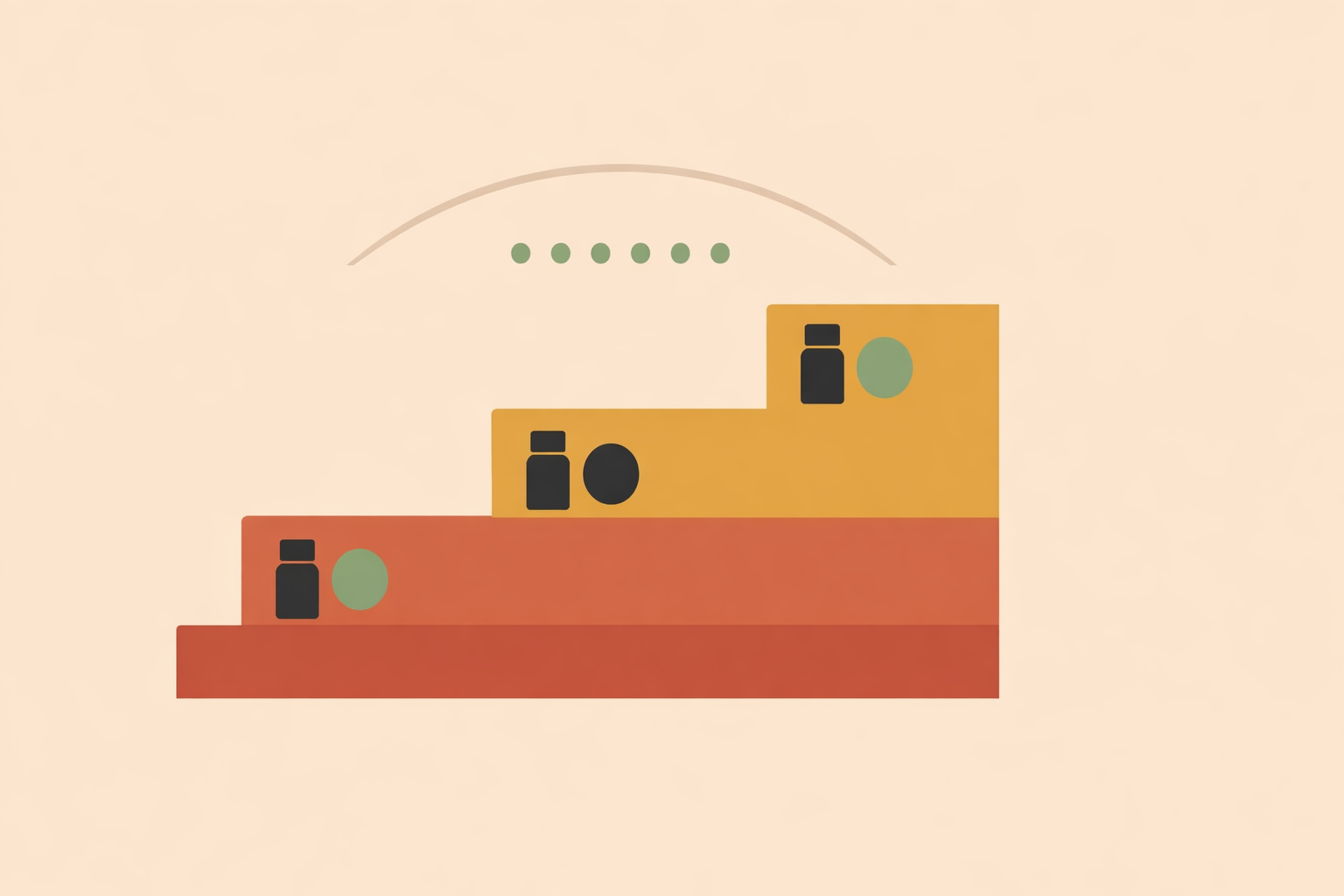 Aromatherapist organizing essential oil chart with labeled bottles to plan holistic medicine treatment blends