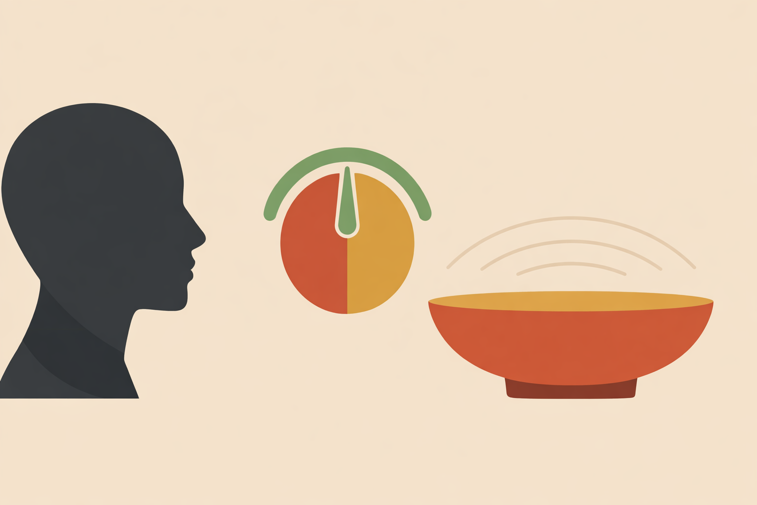 Woman practicing mindful eating with a balanced meal, building sustainable weight-loss habits through holistic awareness