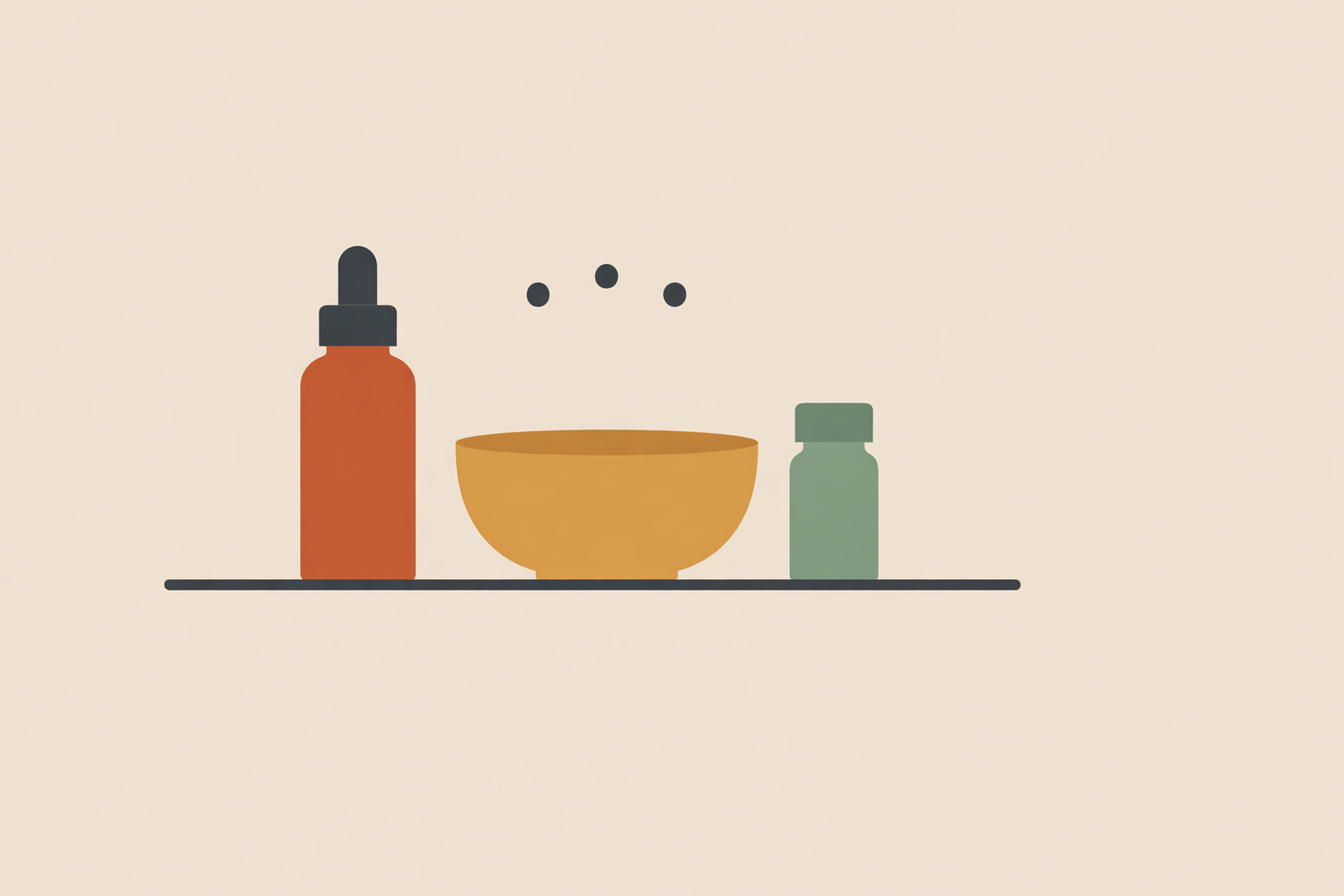 Aromatherapist measuring essential oils into amber bottles while reviewing safety guidelines for client work