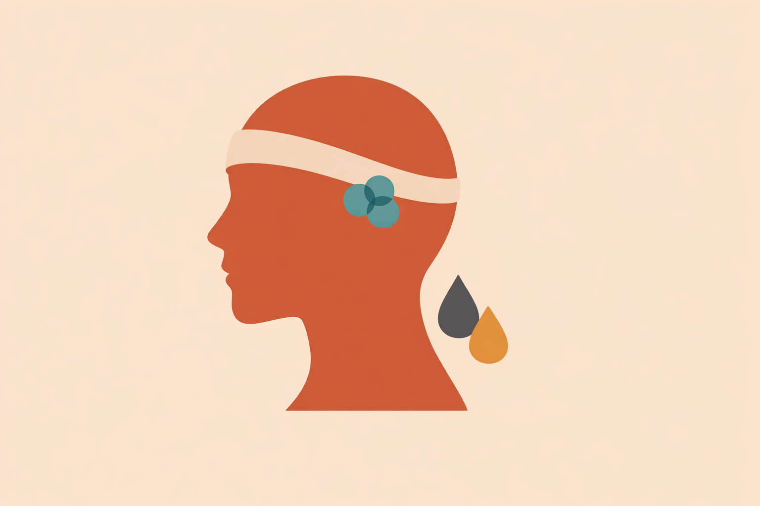 Aromatherapist applying essential oils to client’s temples for natural headache support during a relaxing session