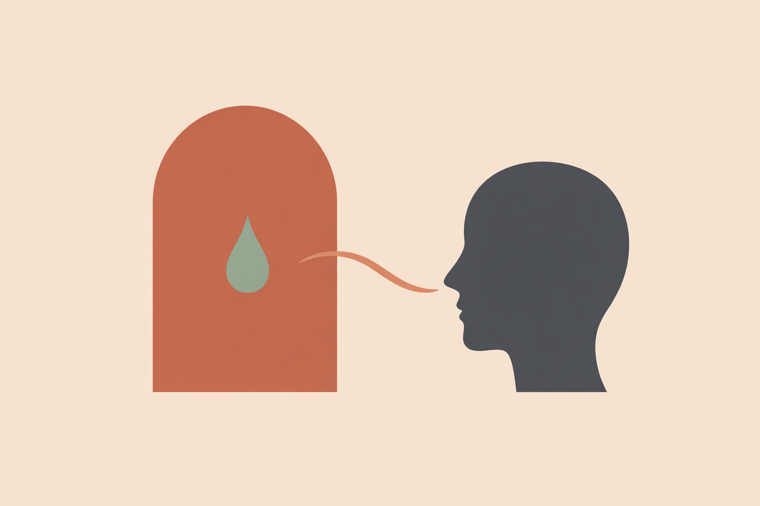 Therapist using aromatherapy scents to influence olfaction and the brain during a calming client session