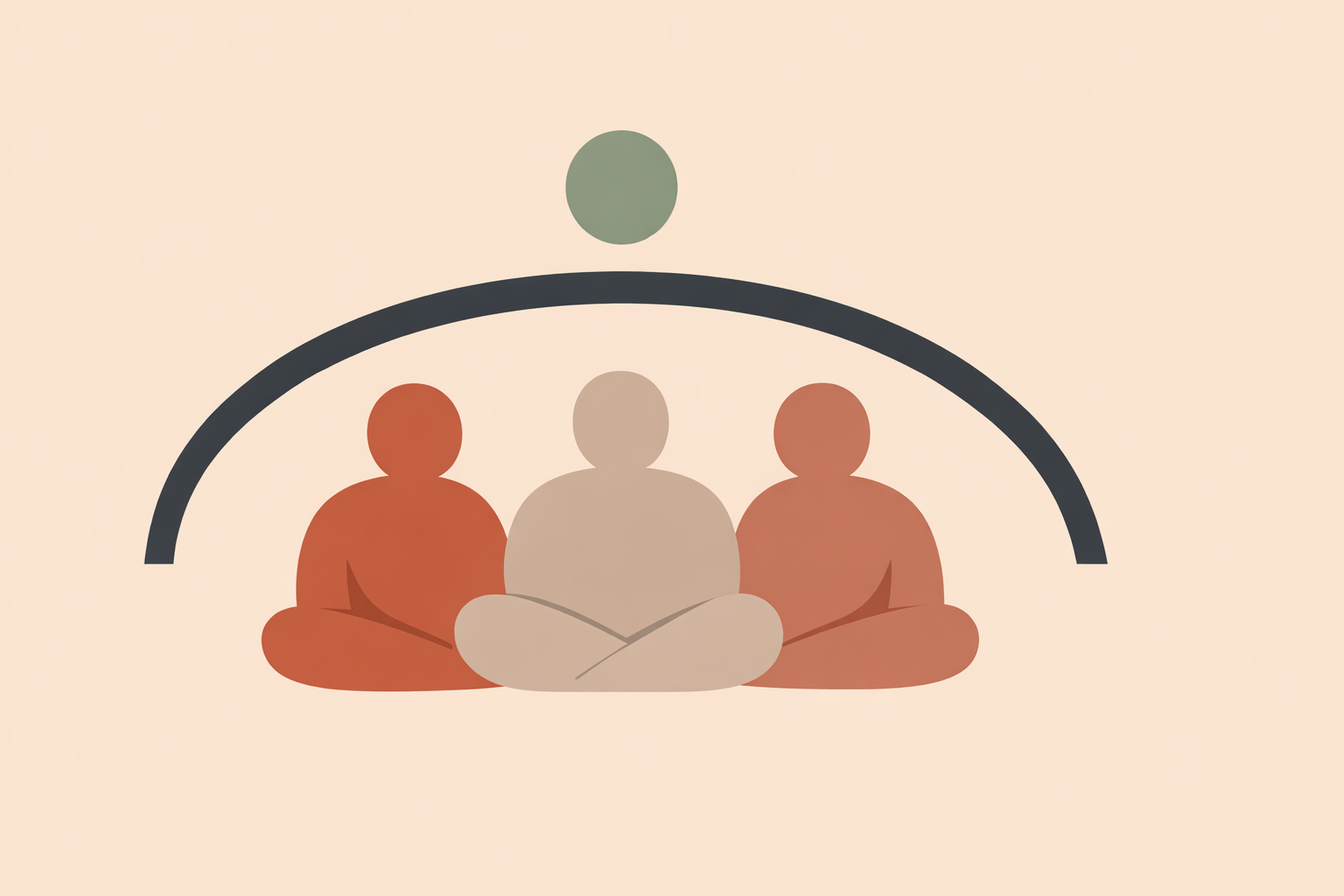 Facilitator leading a mindfulness meditation circle for group stress management and lasting habit change