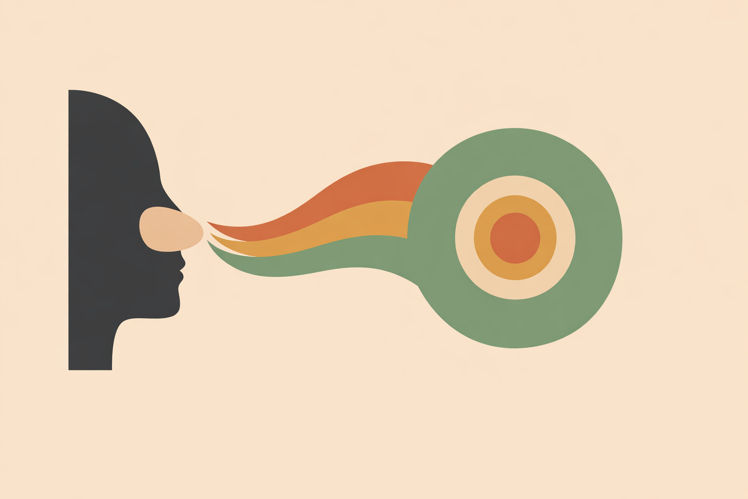Aromatherapist blending essential oils to explore how olfaction and the brain influence client mood formulations