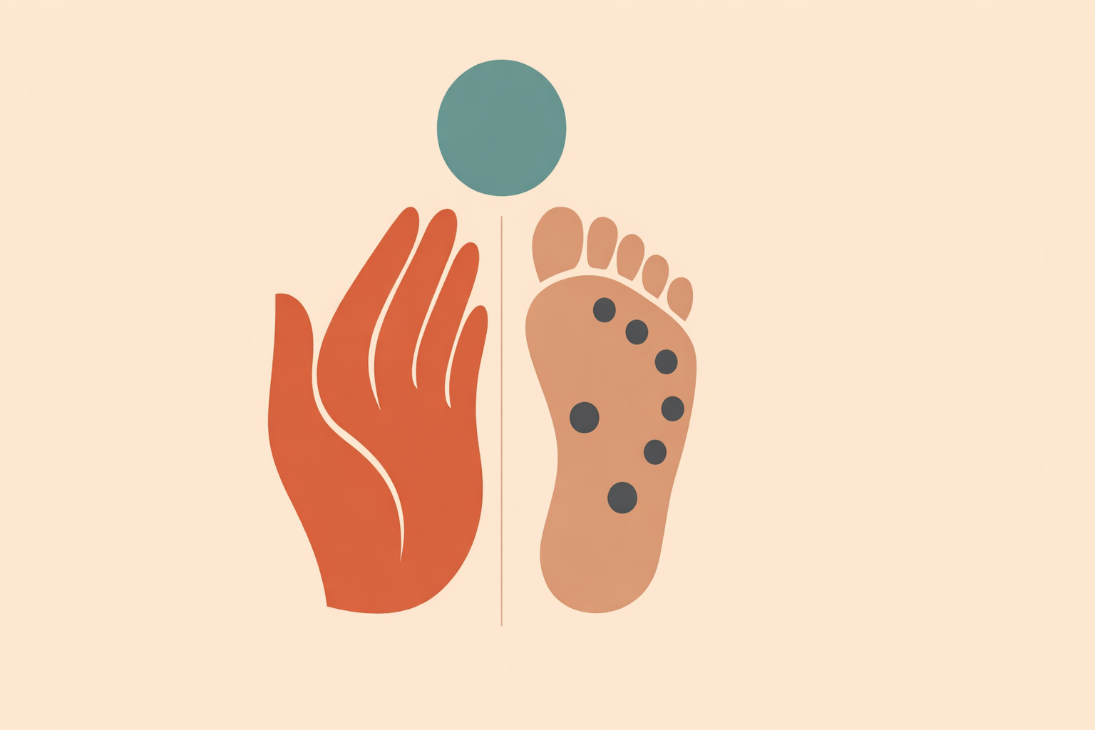 Therapist comparing massage and reflexology by working on client’s back and foot to demonstrate different techniques