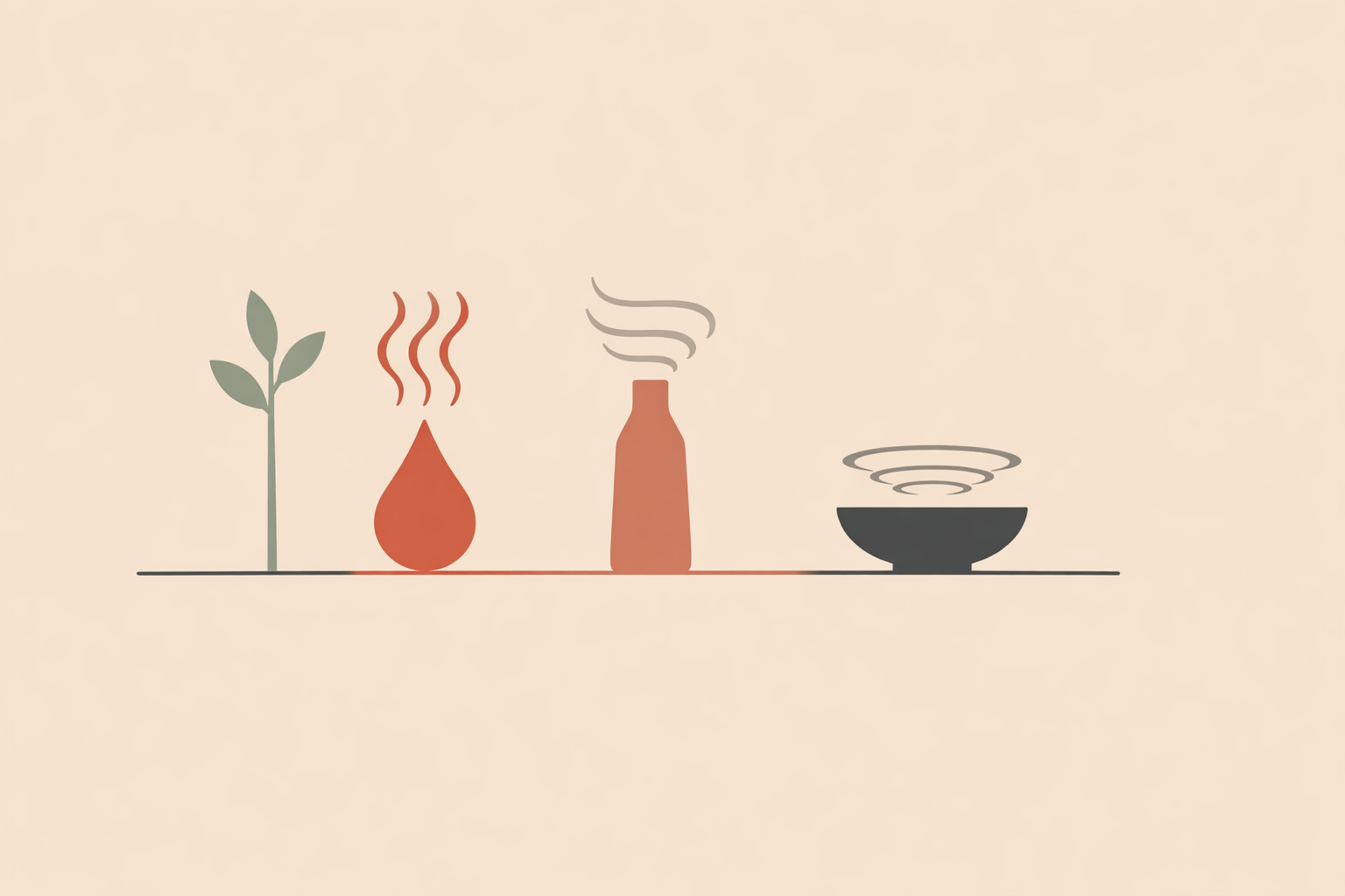 Aromatherapist comparing steam distillation and solvent extraction essential oils in amber bottles on a lab table