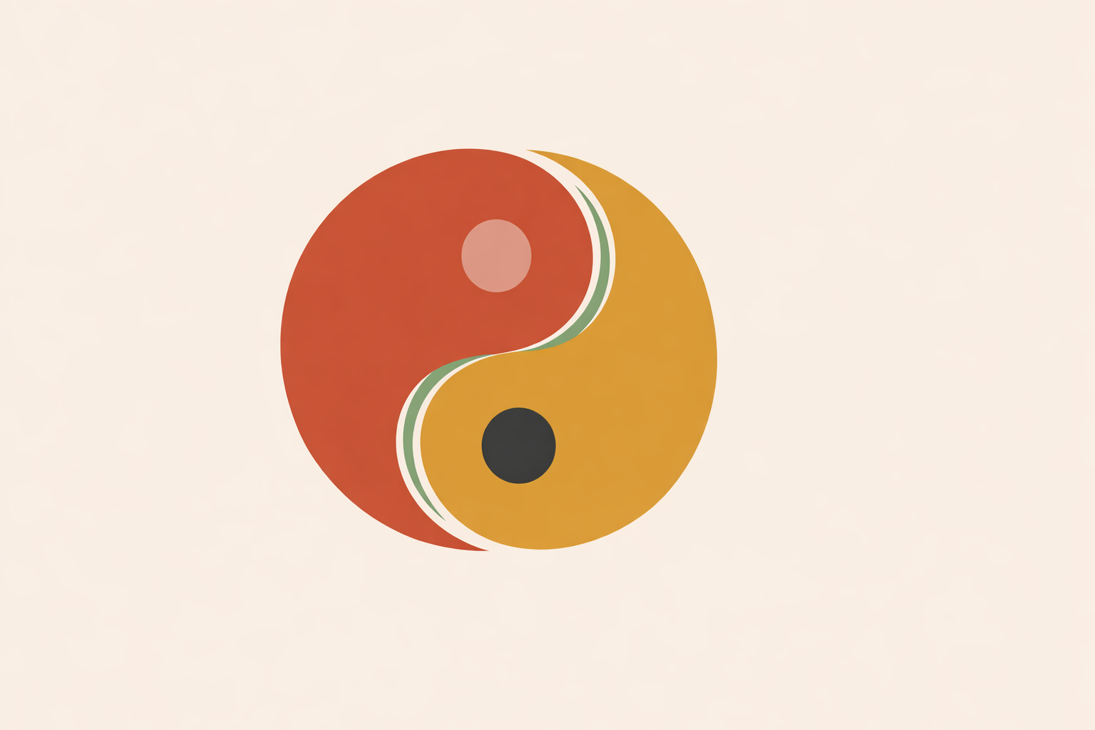 Coach illustrating yin and yang balance on a notepad while guiding client through impactful coaching conversation
