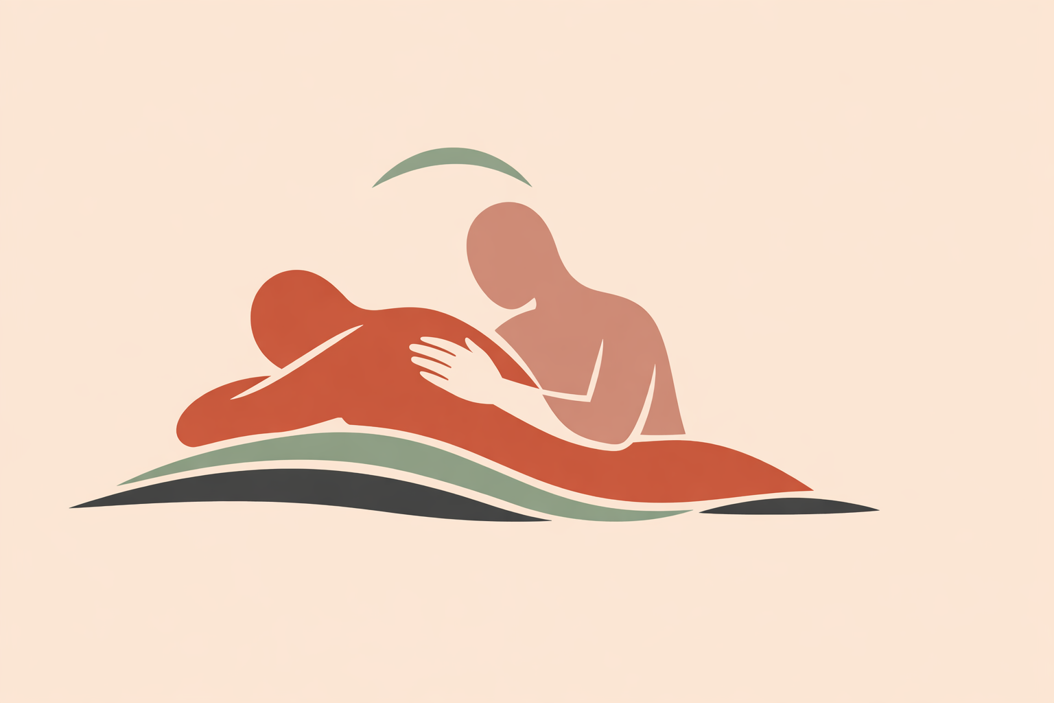 Naturopathic therapist performing gentle back massage to support chronic pain relief and holistic healing