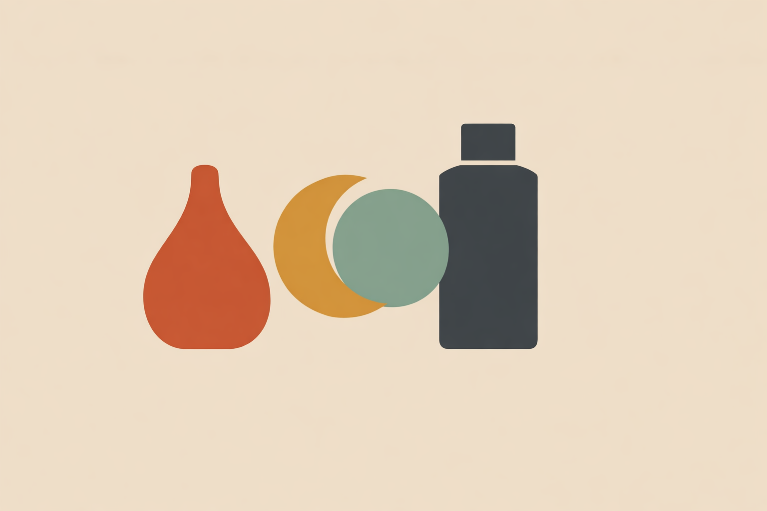 Hands comparing essential oils and fragrance oils in glass bottles, highlighting differences in product ingredients