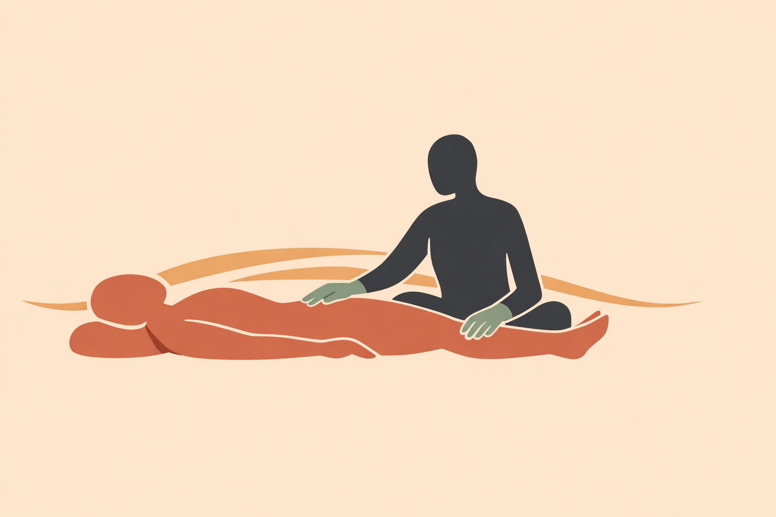 Ayurvedic therapist performing calming oil massage on stressed client to soothe wired nerves and support deep relaxation