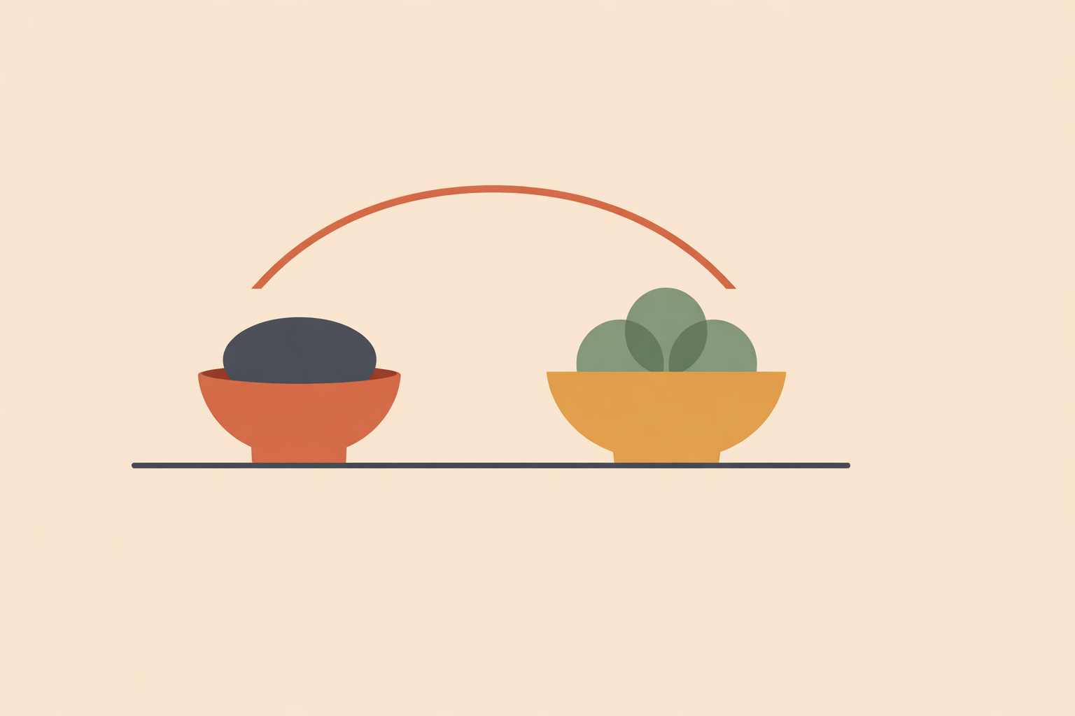 Nutritionist comparing animal protein and plant protein sources on kitchen counter during balanced meal planning