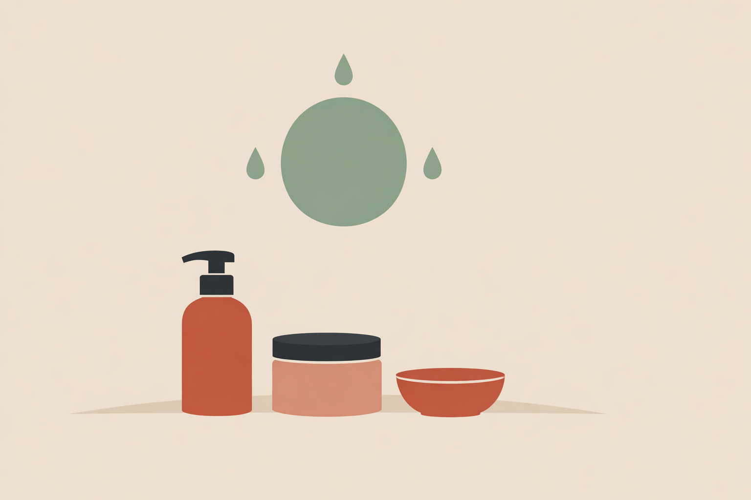 Formulator blending herbal lotion in glass beaker to demonstrate safe preservatives for stable natural skincare
