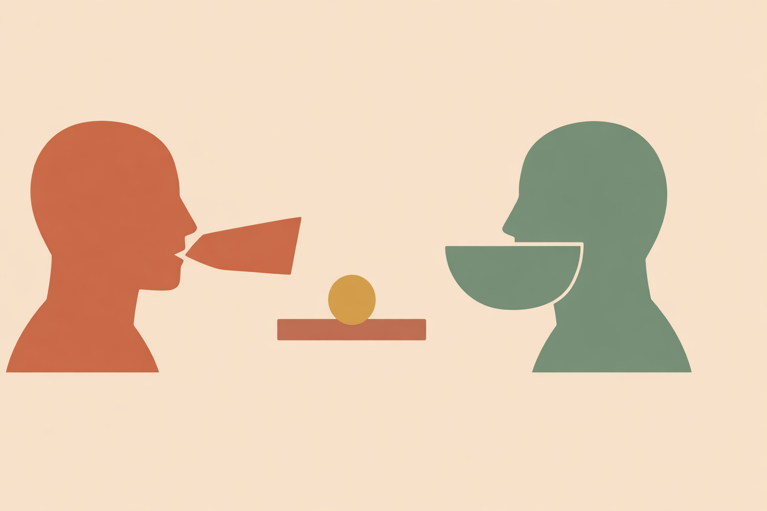 Holistic practitioner calmly addressing a skeptical client’s concerns during a wellness consultation
