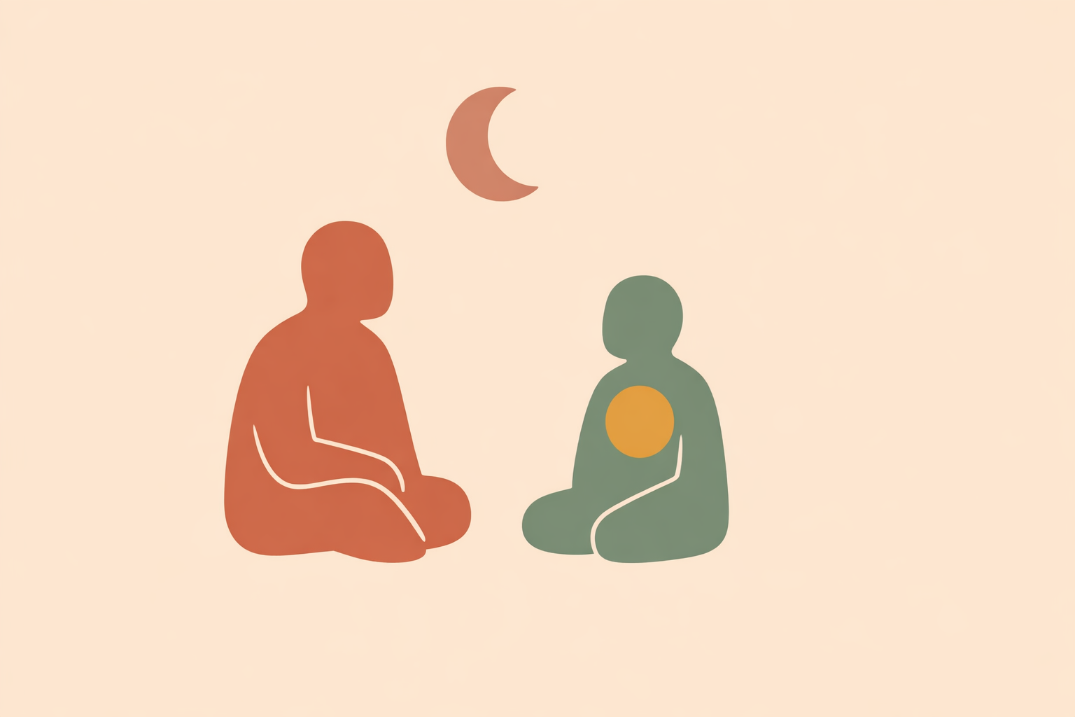 Coach talking with older adult in bedroom, using motivational interviewing to address sleep problems and insomnia