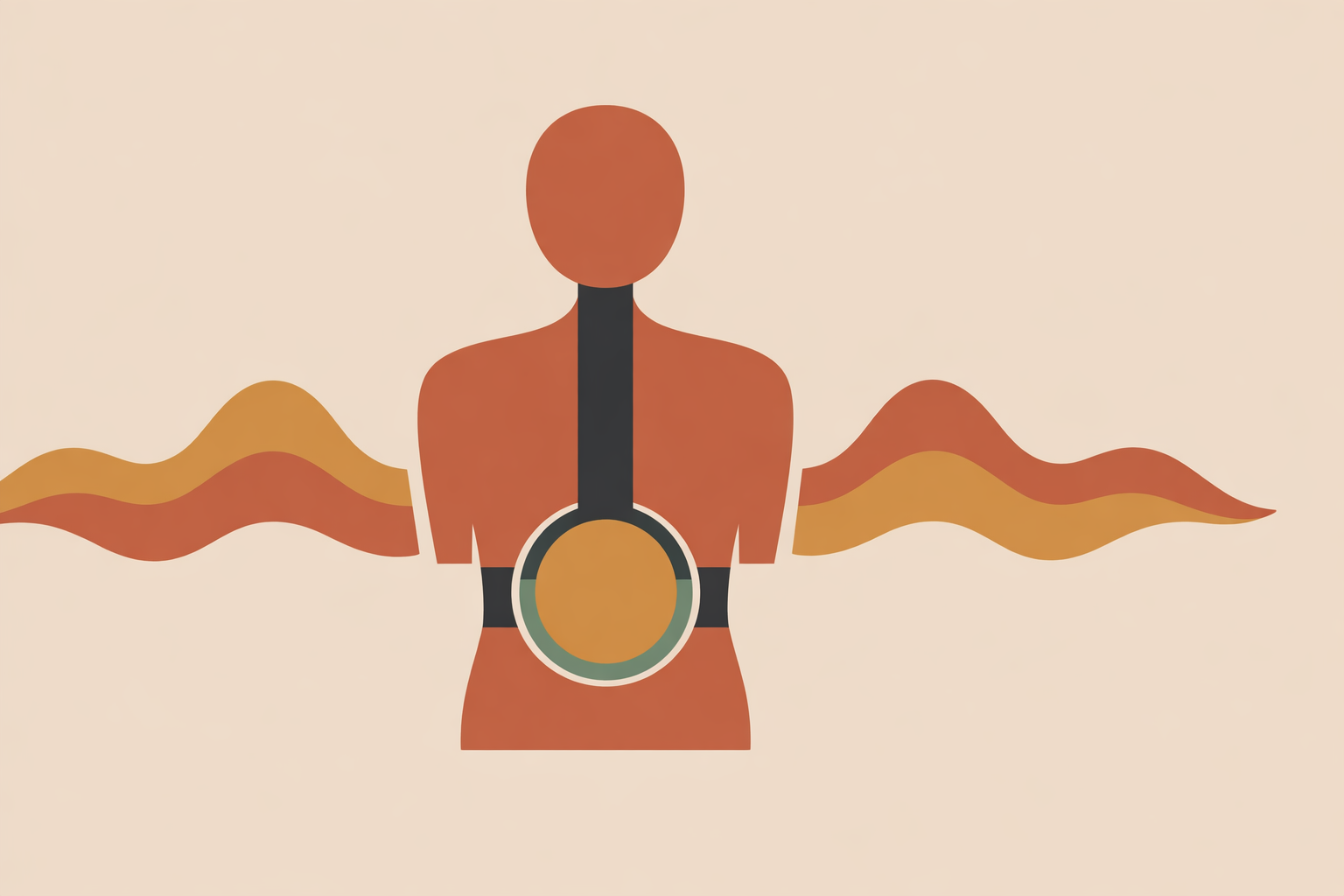 Woman holding her stomach in discomfort while health coach explains gut–brain axis strategies for digestive flare-ups