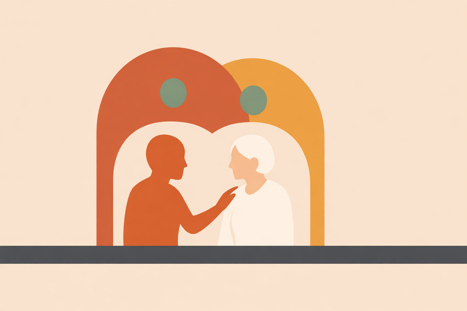 Nutrition professional discussing realistic healthy-aging goals with mature client in an ethical consultation setting