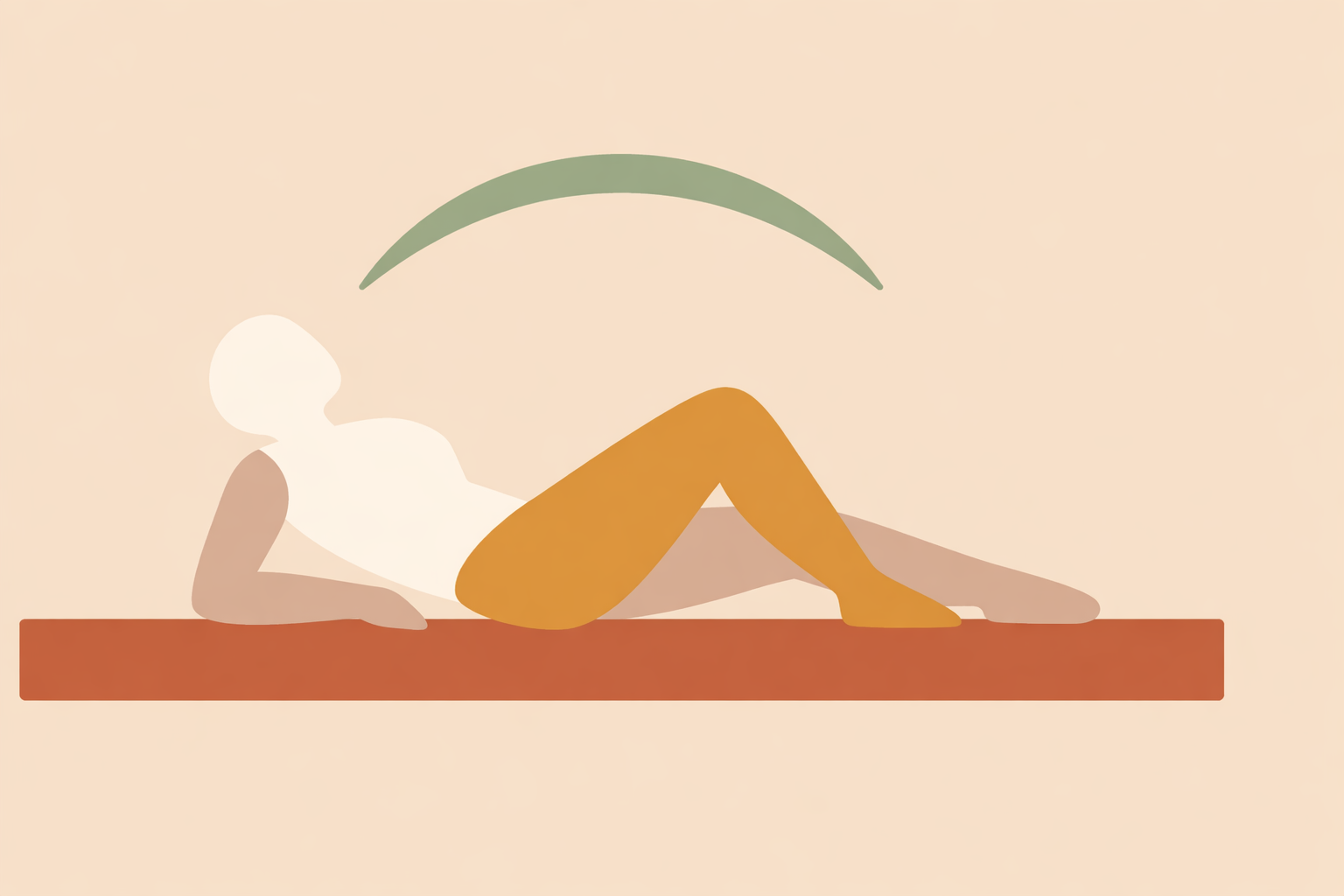 Woman sitting on sofa in workout clothes gently stretching and reflecting on how to handle a lack of motivation to exercise
