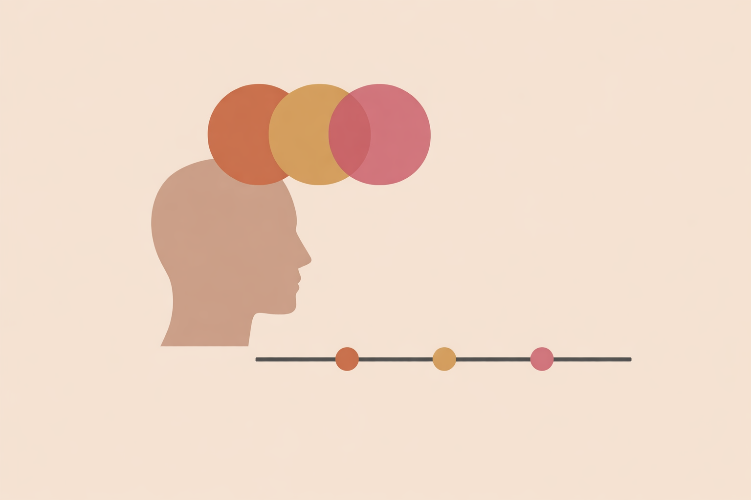 Woman in midlife holding her head while struggling to focus, illustrating brain fog in perimenopause