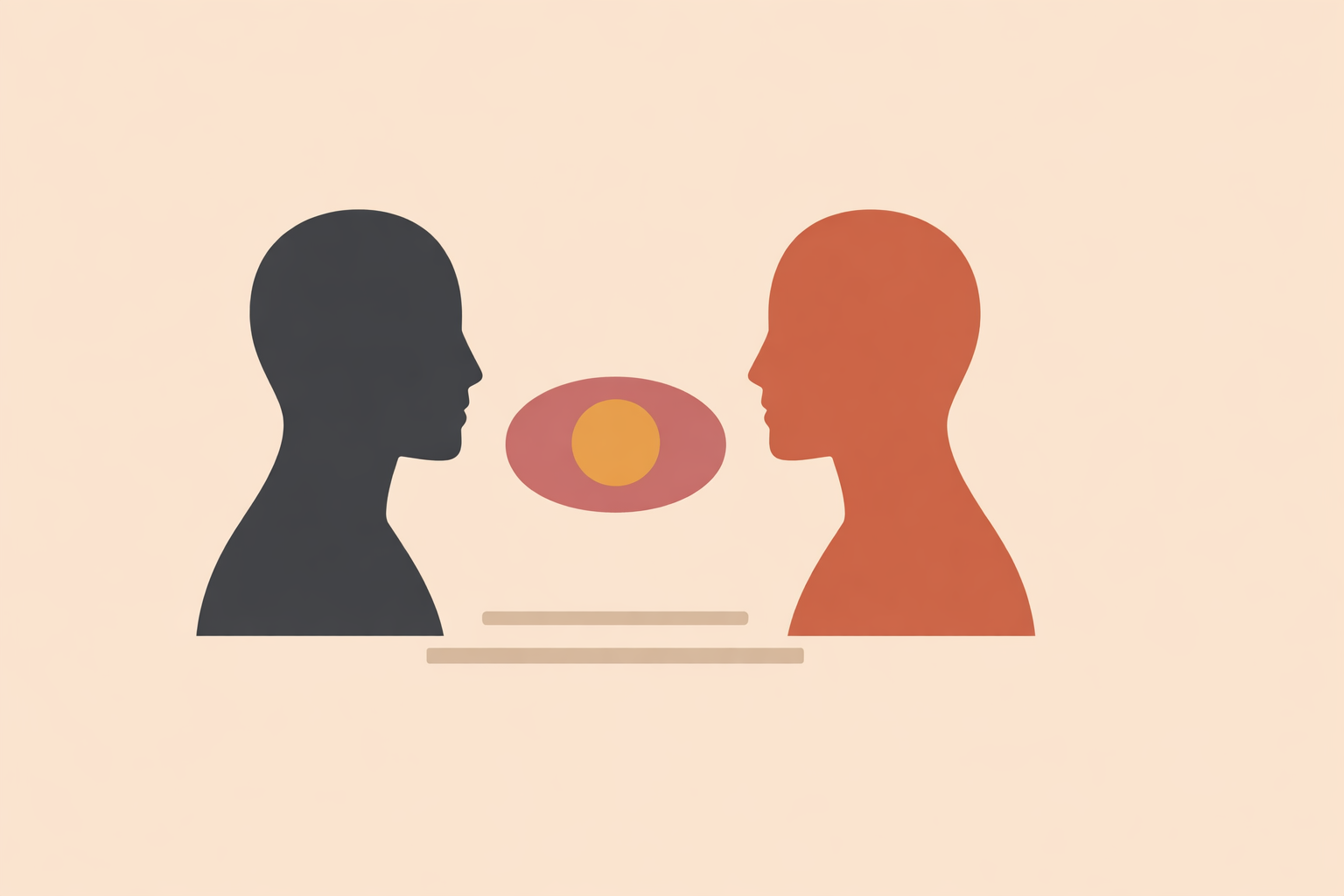 Therapist gently talking with client about causes of pain during sex in a calm, supportive counseling session