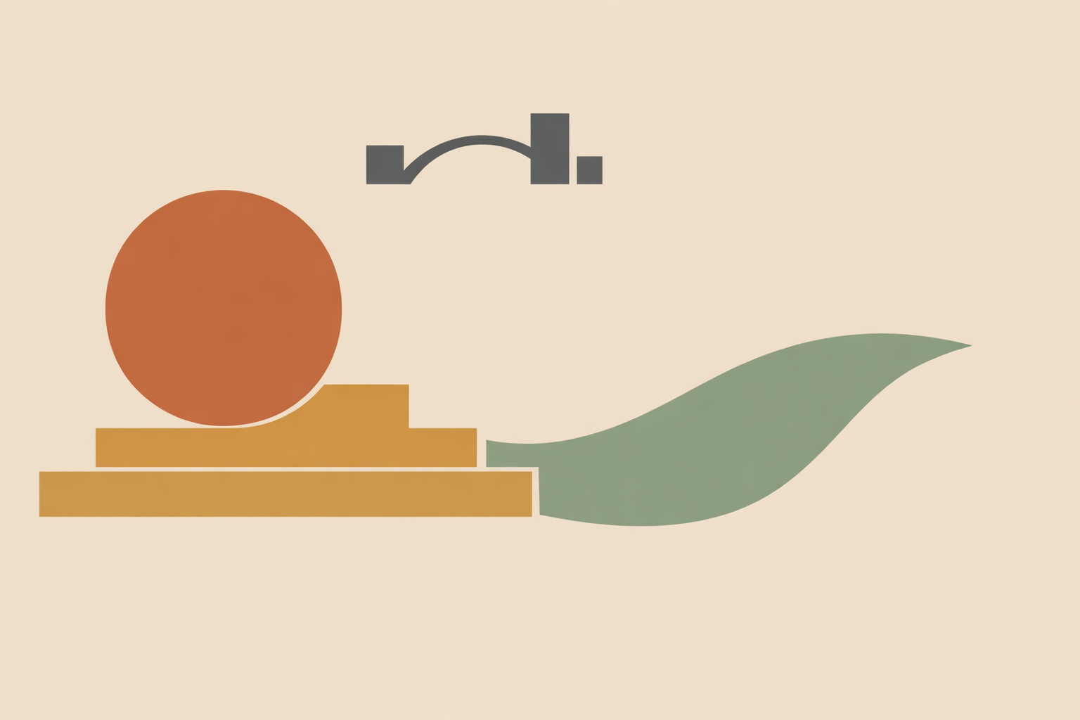 Designer sketching a permaculture design portfolio layout with garden beds, fruit trees, and water catchment zones