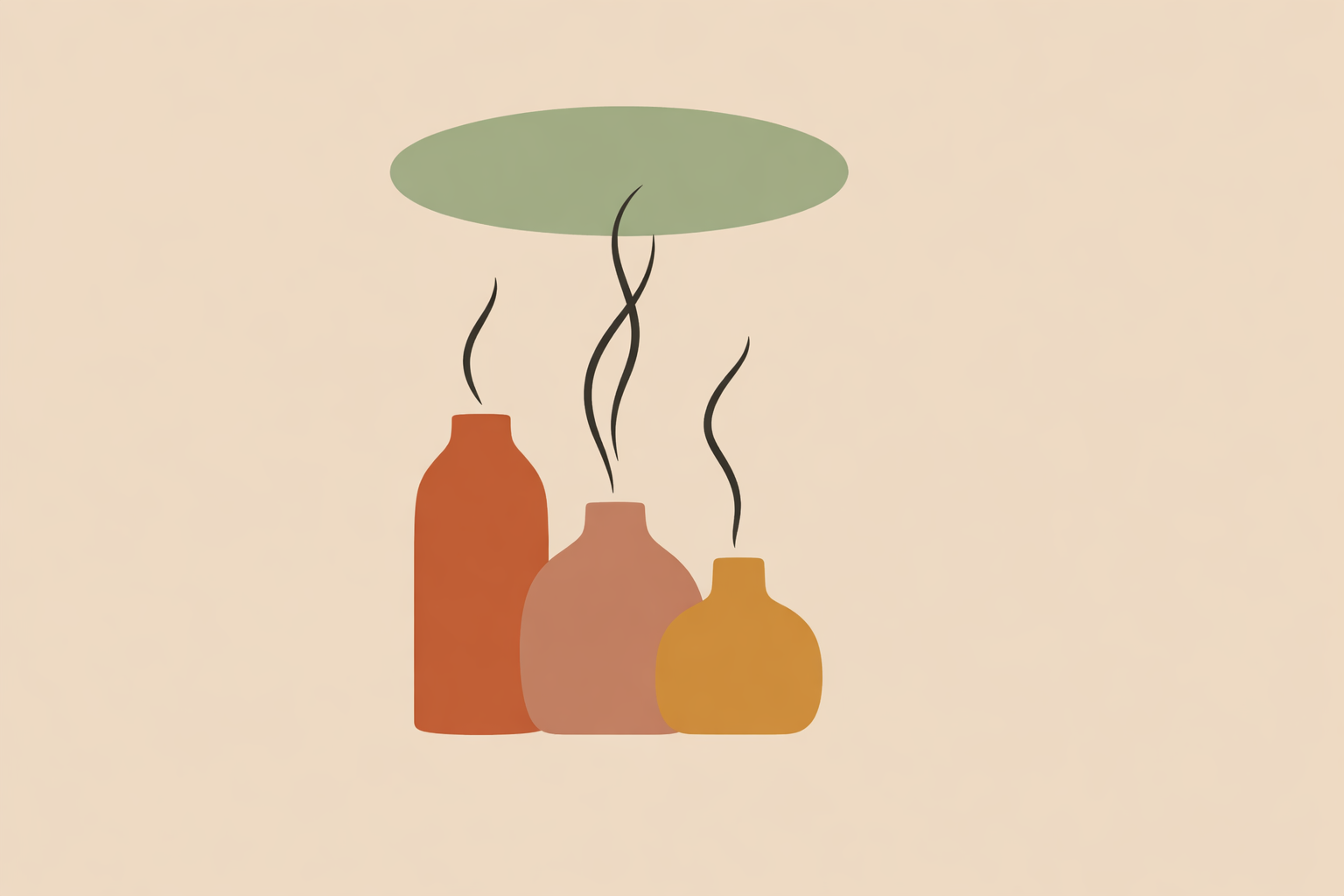 Person diffusing essential oil chemotype blend in a crowded living room to calm noise and create a relaxing atmosphere