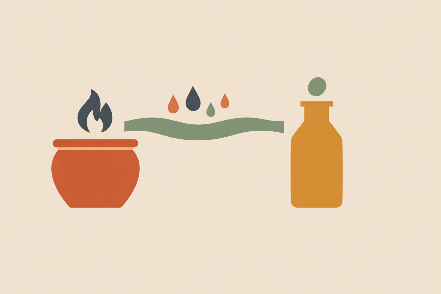 Camper comparing water purification tablets and a pot of boiling water at a group campsite outdoors