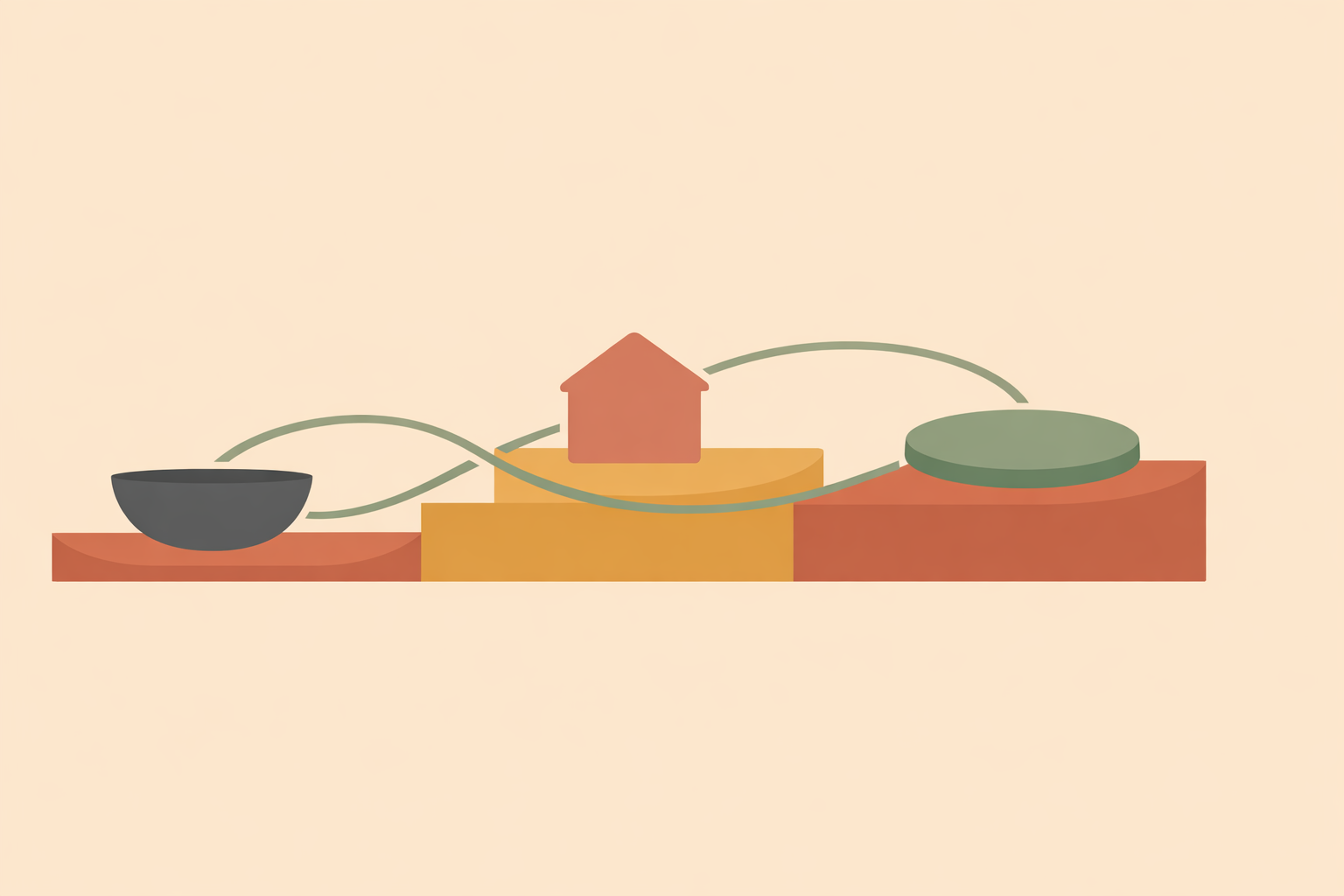 Designer mapping sustainable living system with renewable energy, water harvesting, and urban garden components on tablet