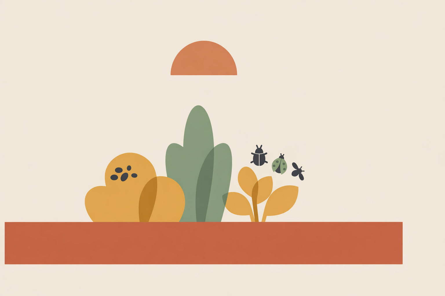 Urban rooftop garden with vegetables and flowers attracting pollinators and beneficial insects instead of common garden pests