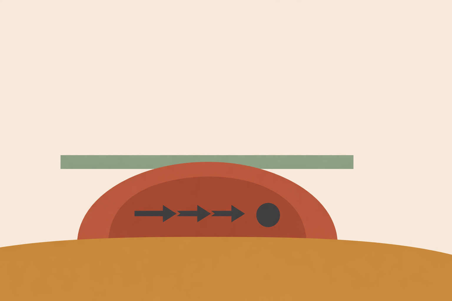 Cross‑section of a buried home showing airflow patterns and insulation layers illustrating thermal performance