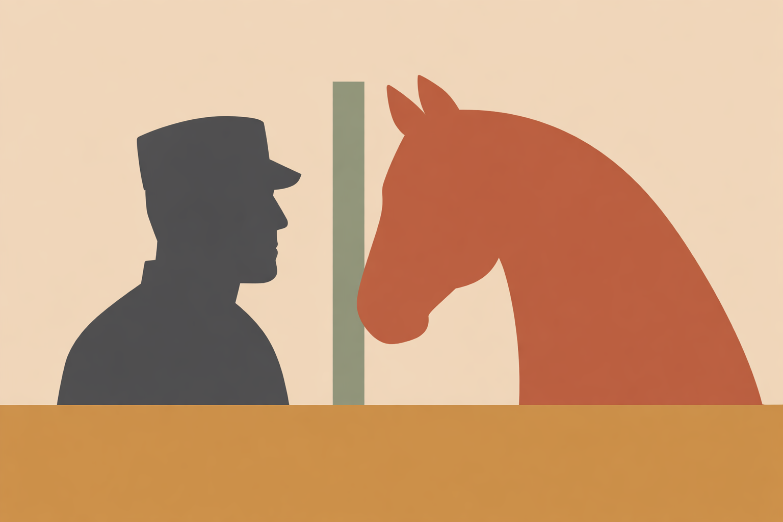 Veteran working with therapy horse and counselor during equine therapy session, completing pre-ride safety checks