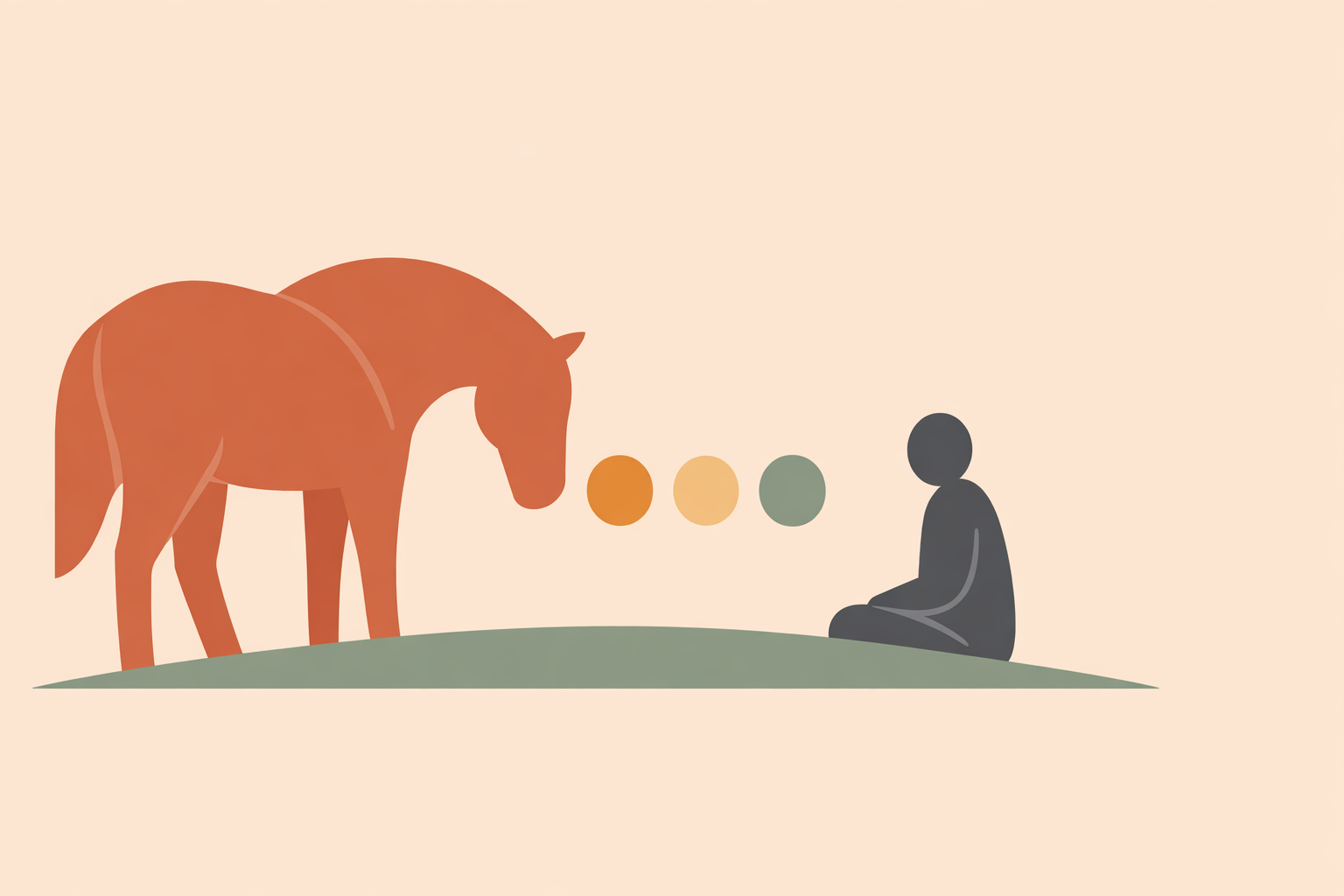 Therapist leading calm horse through gentle groundwork to support horse welfare and improve equine therapy outcomes