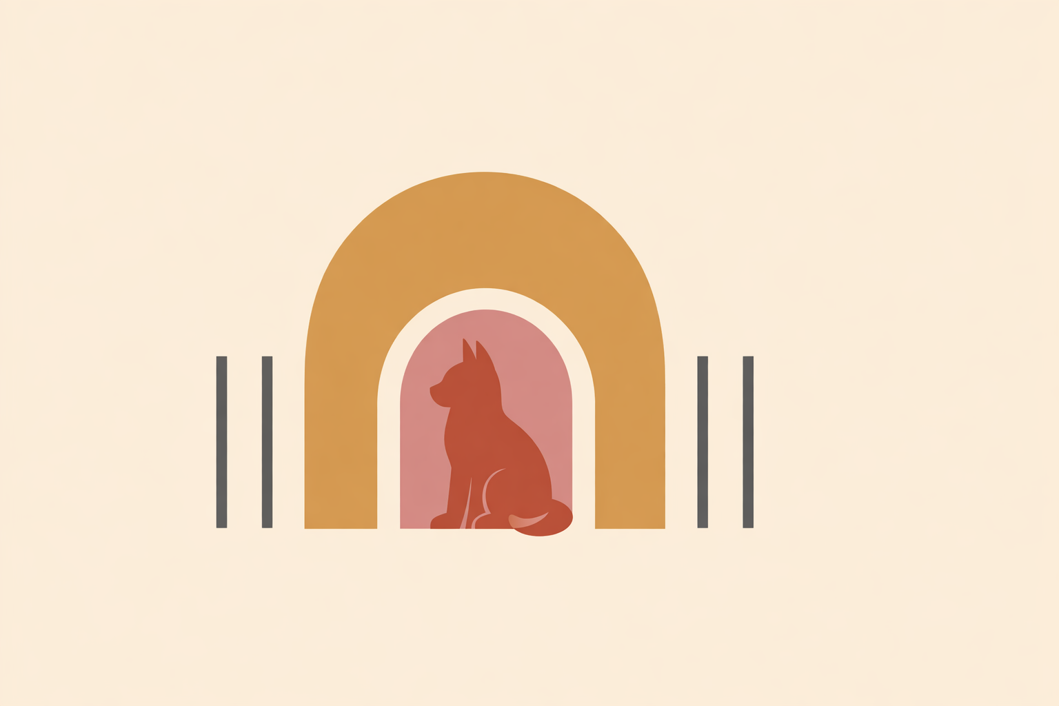 Holistic animal health practitioner setting calm boundary while examining relaxed dog in a serene home setting