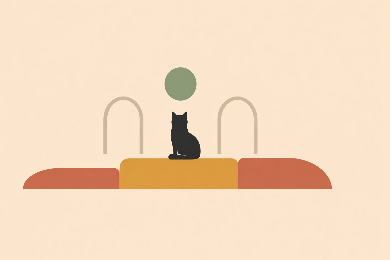 Cat owner gently massaging relaxed tabby on couch, illustrating feline massage session pricing and package ideas