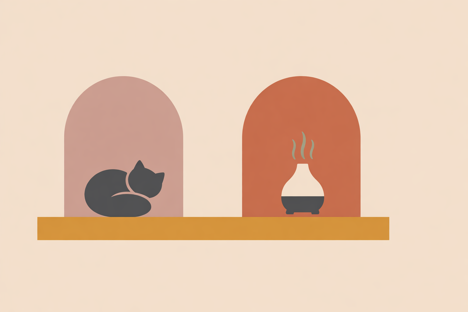 Vet gently introducing essential oils to a cat, demonstrating cautious aromatherapy use in feline practice