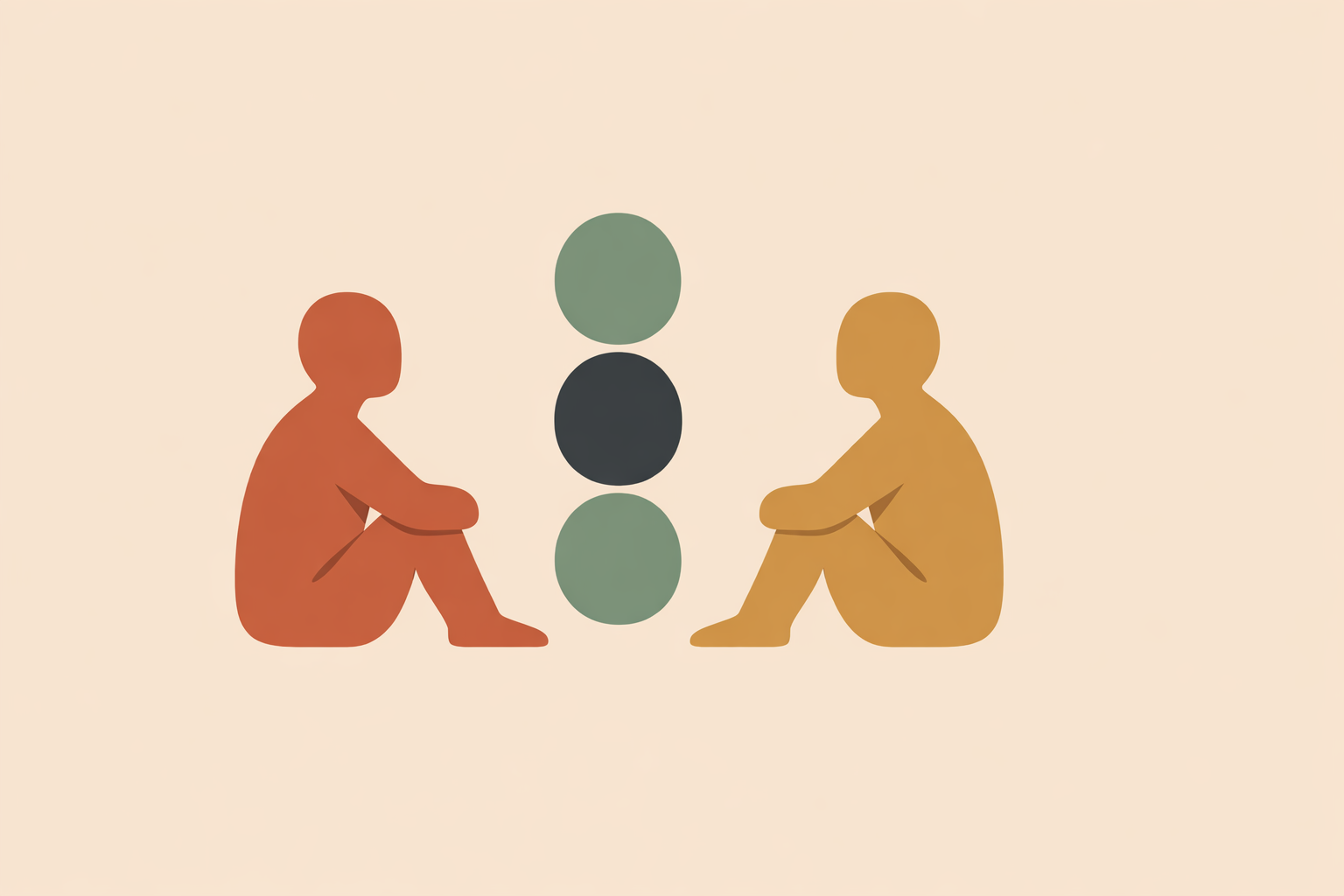 Trauma-informed life coach calmly listening as client shares their story, modeling ethical, consent-based support