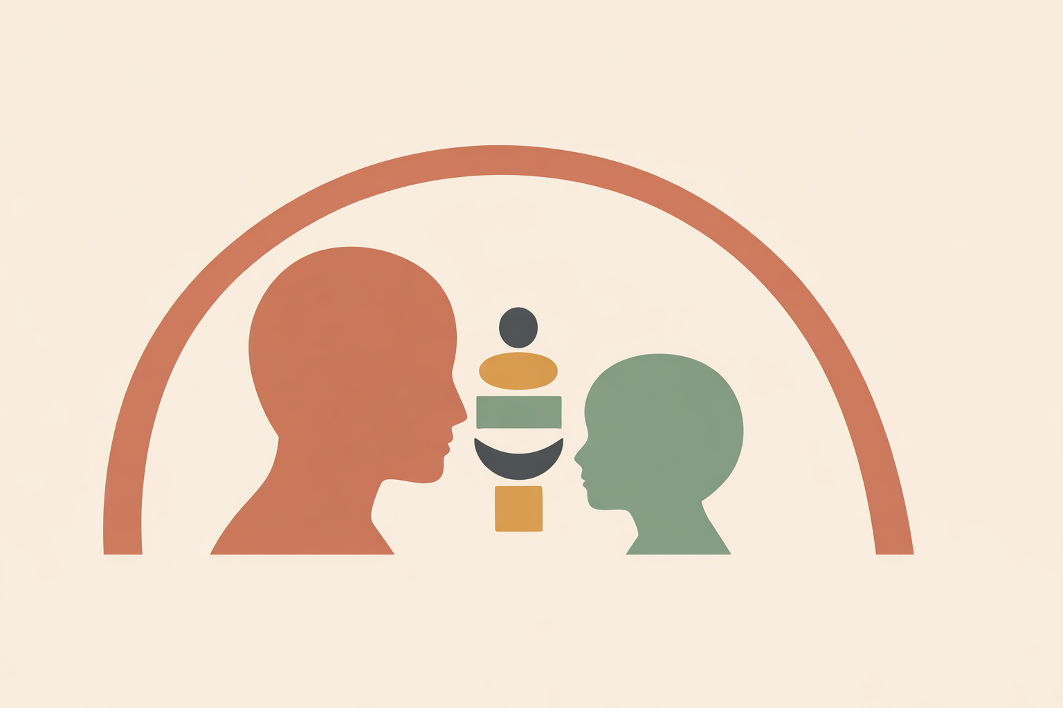 Parent calmly emotion coaching upset child on couch, modeling scope-safe boundaries and supportive communication