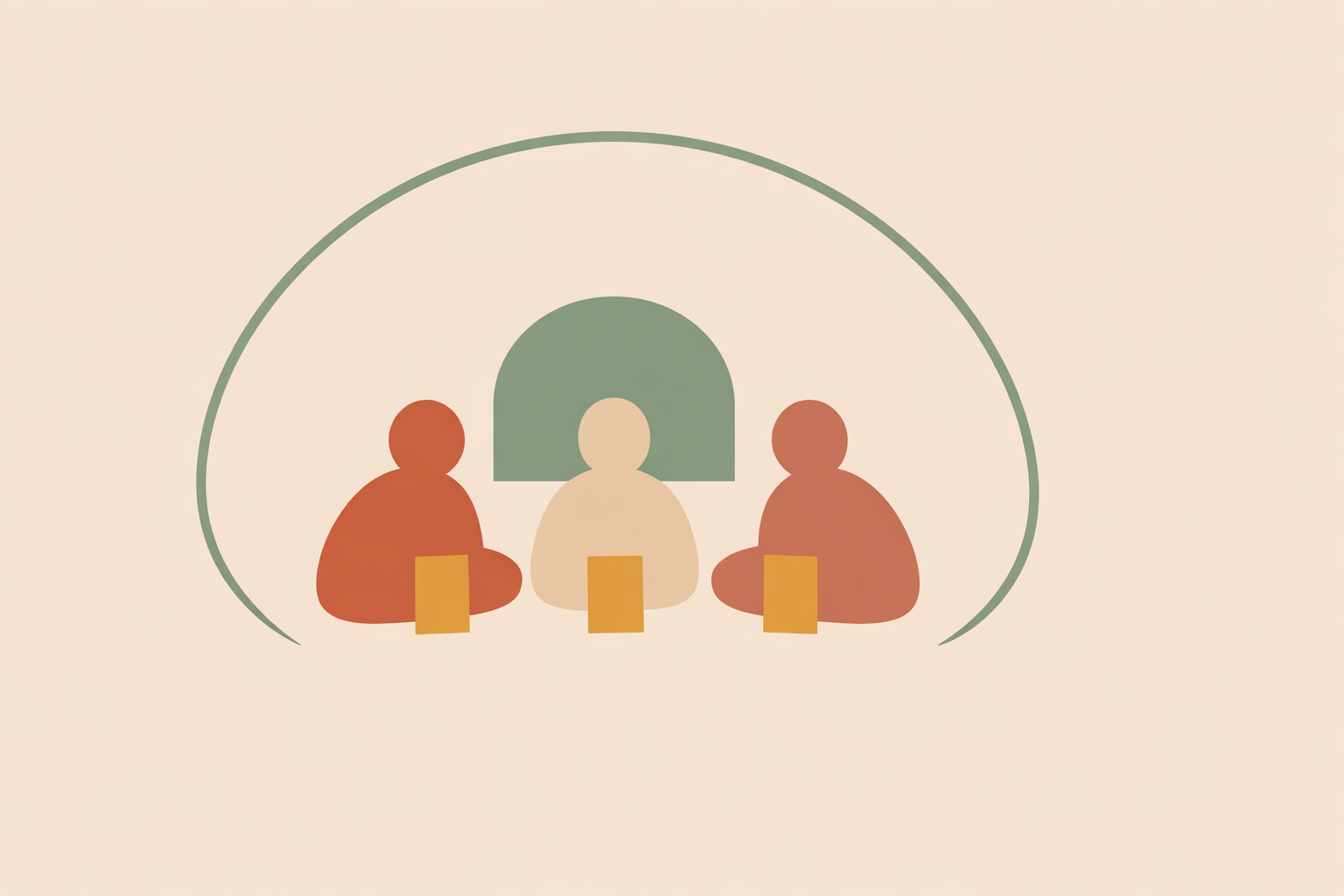 Coworkers sitting together and practicing mindfulness journaling to strengthen communication and teamwork in the workplace