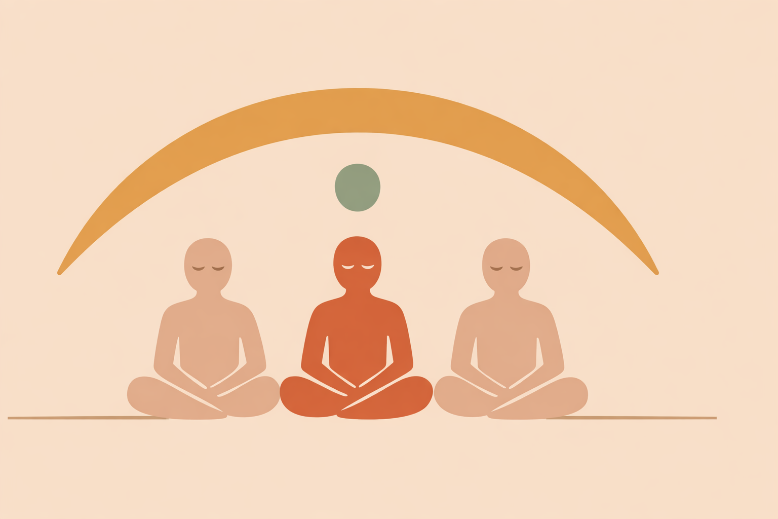 Therapist leading group guided imagery meditation for chronic pain relief in a calm session setting