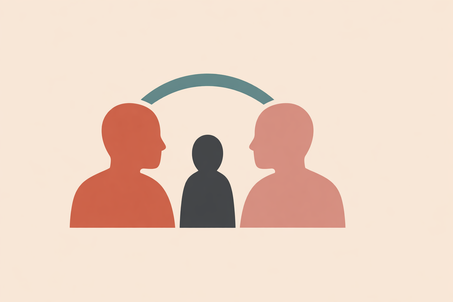 Coach guiding two teens through healthy romantic relationship boundaries and respect coaching conversation