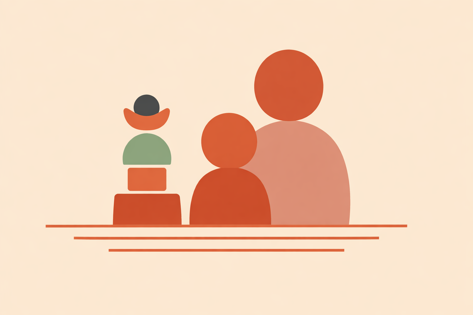 Child psychology coach using play-based framework to guide young child through emotional regulation activity