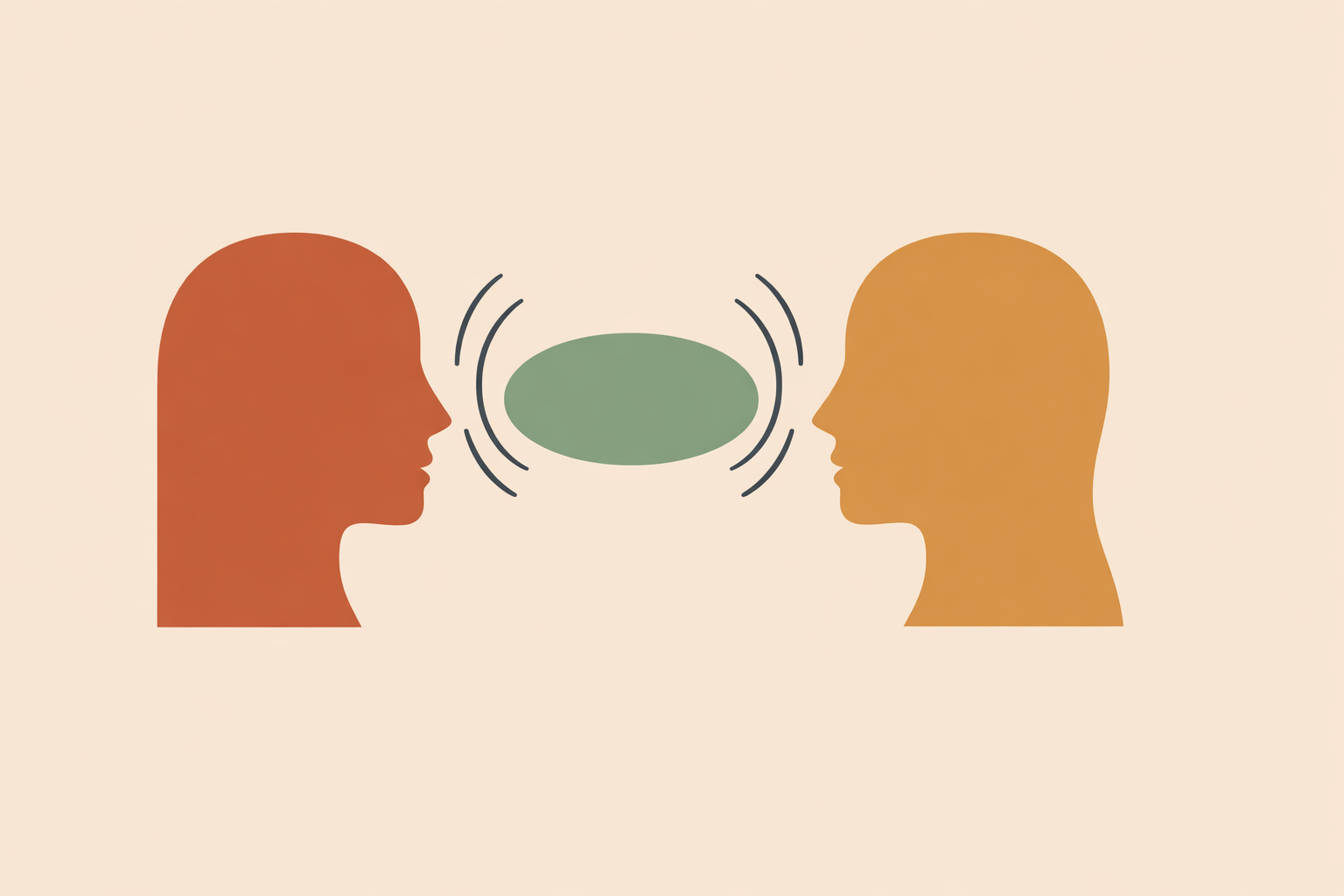Coach leading strategy-focused conversation with client, blending strategic communication into a relaxed coaching session