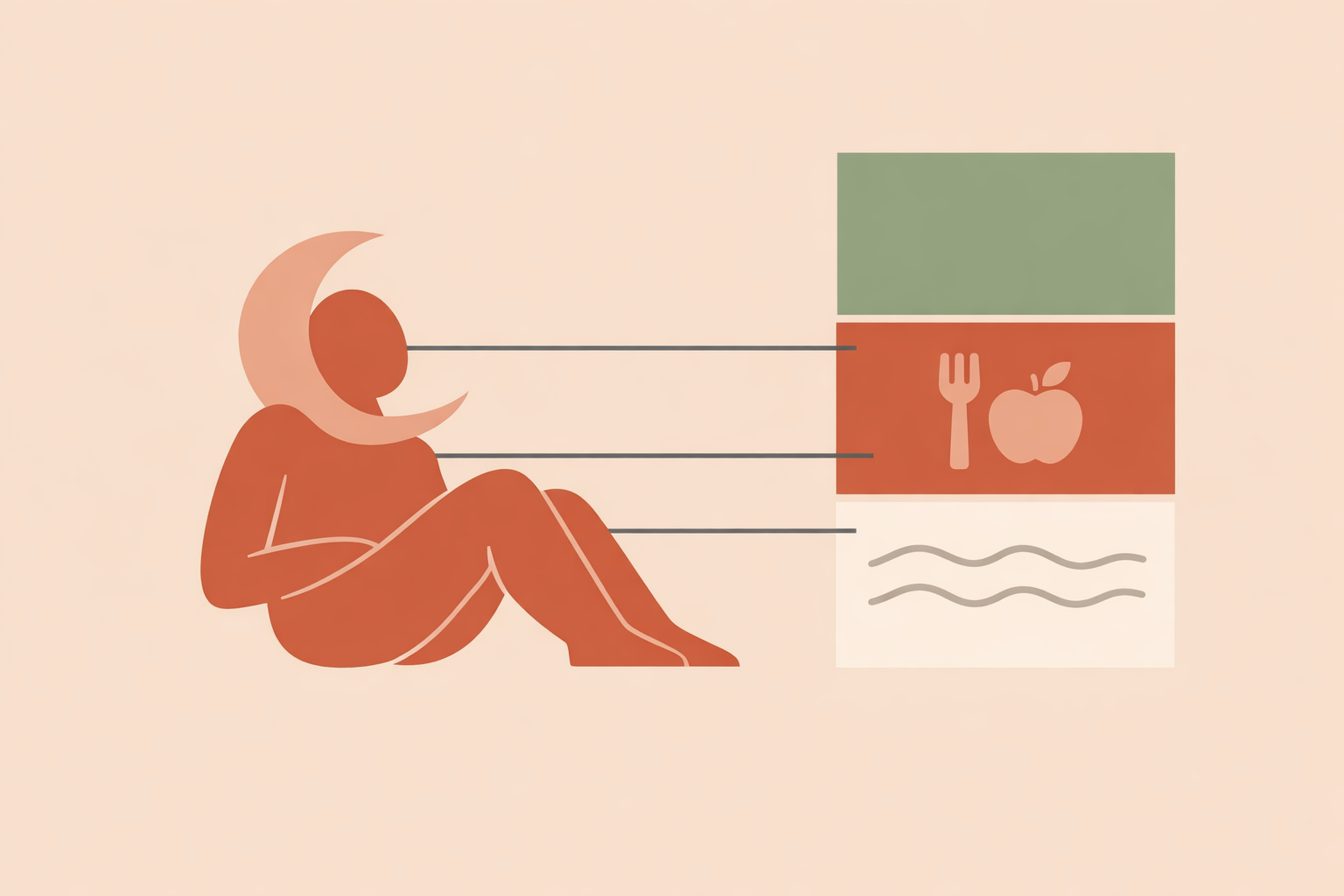 Therapist discussing sleep and physical health with client in session, using a chart to explain mind-body connections