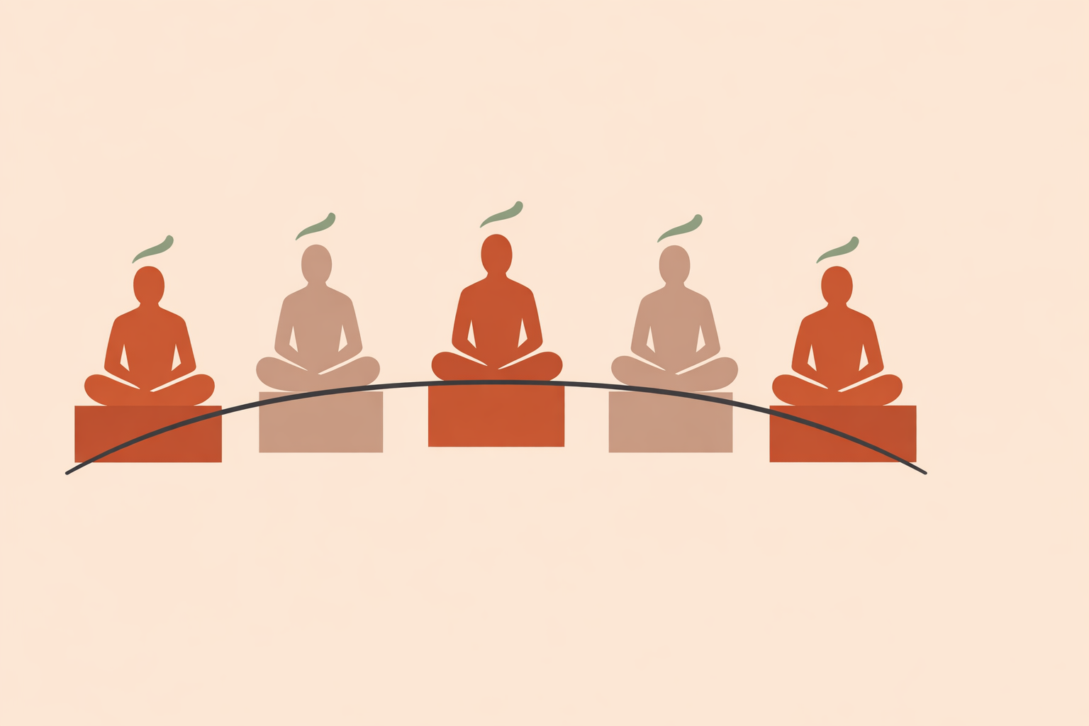 Facilitator leading corporate team through seated breathing exercise during mind-body connection workshop