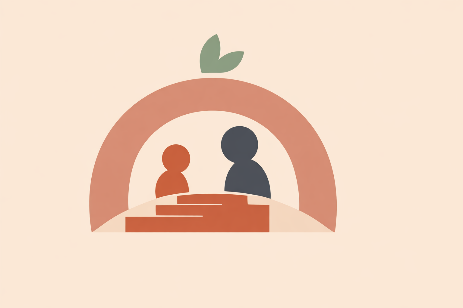 Parent and child sitting together as a family coach explains a three-session plan for handling defiant behavior