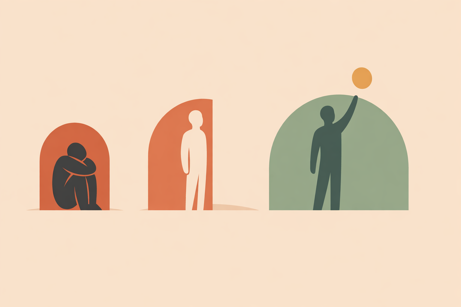 Executive coach supporting leader through psychological flexibility exercise to navigate workplace change