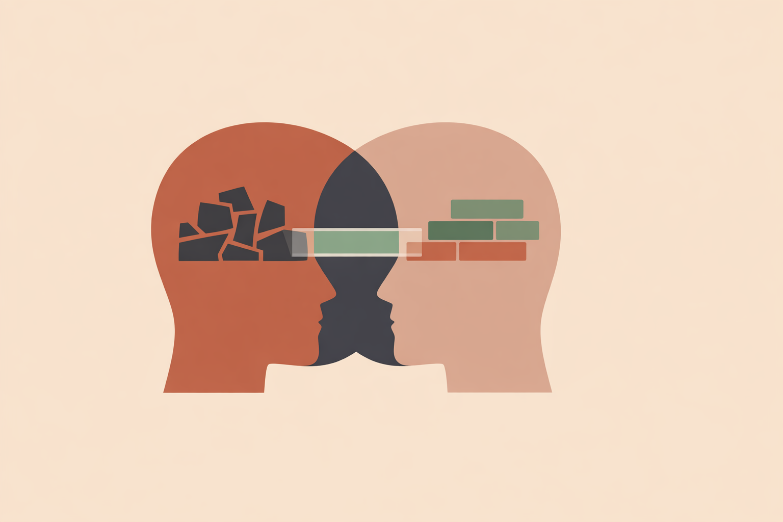 Coach and client talking in a calm office while discussing cognitive processing therapy techniques for trauma