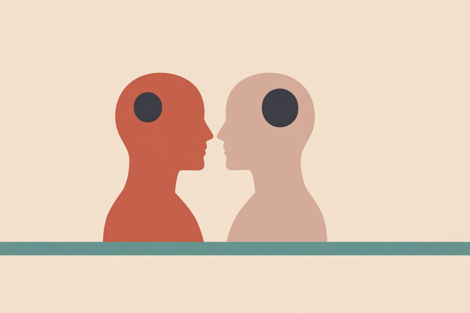 Therapist pausing in session to notice self-as-context while listening attentively to a client sharing difficult emotions
