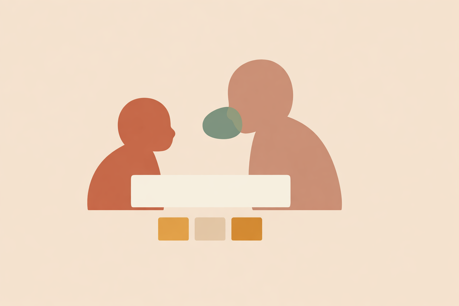 Parent and child practicing child-parent relationship therapy scripts together at home during a calm play session
