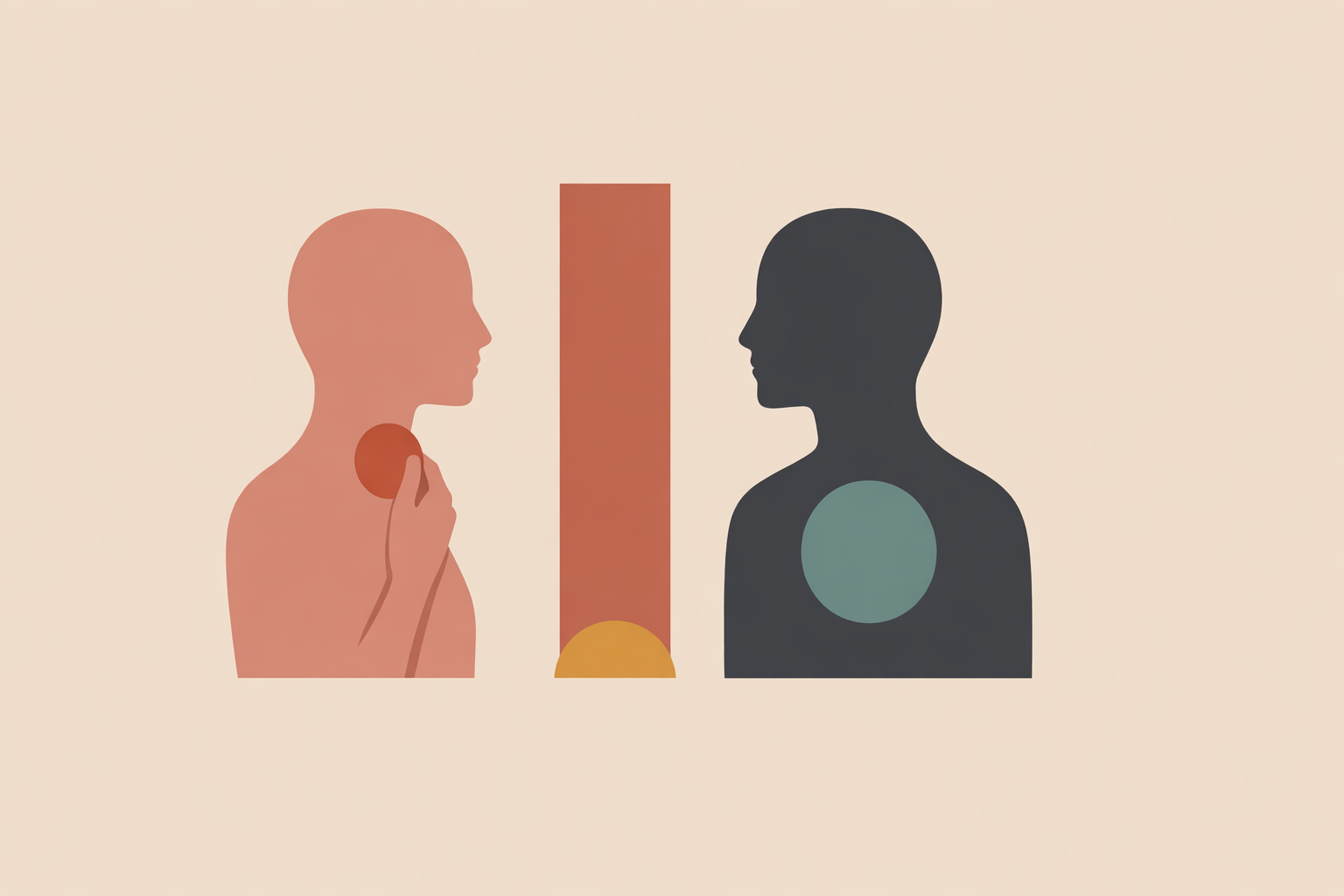 Therapist gently supporting client while observing body language cues to recognize trauma signals and body memory