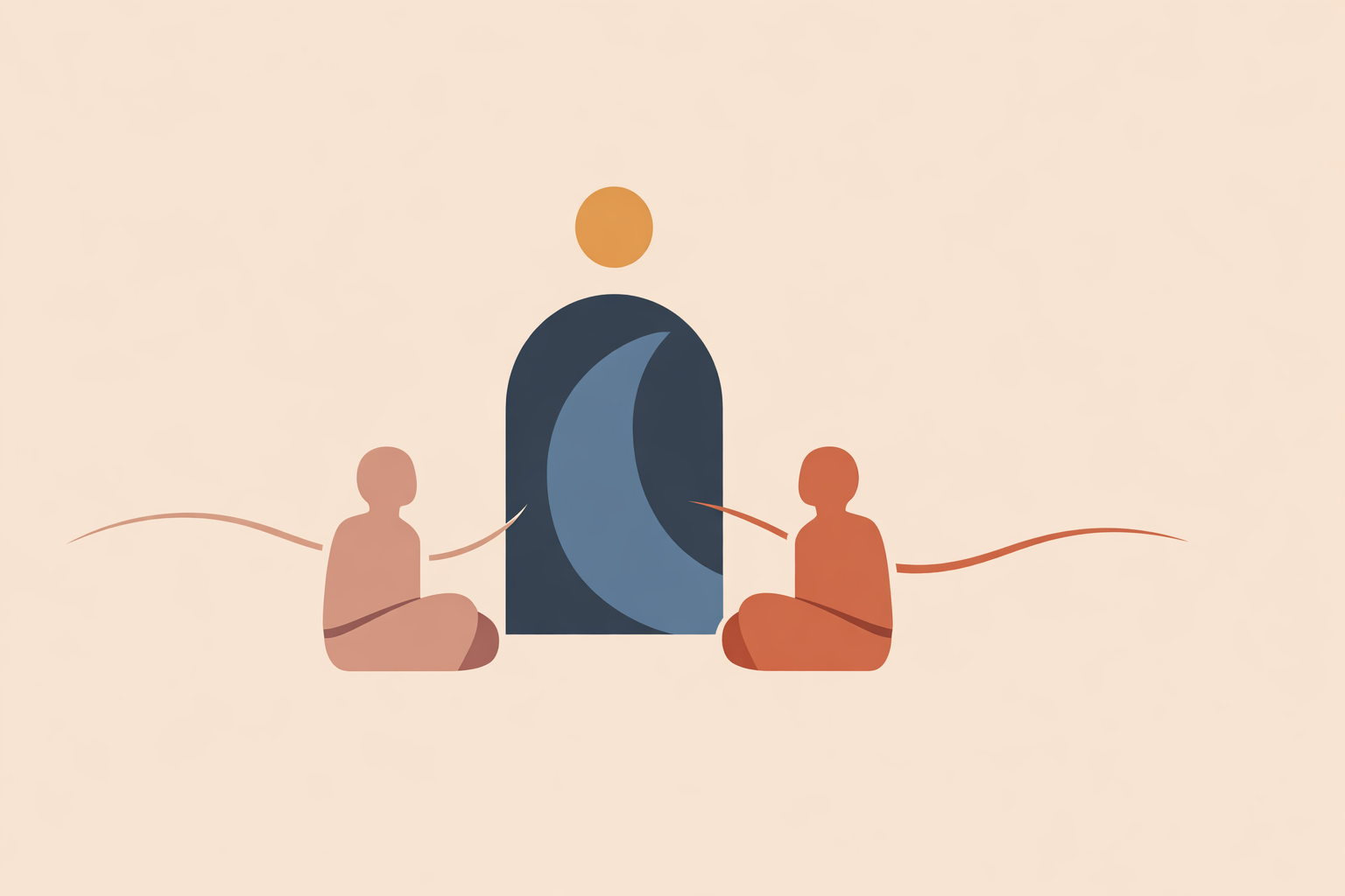 Coach using metaphorical storytelling to guide client through transformative coaching conversation
