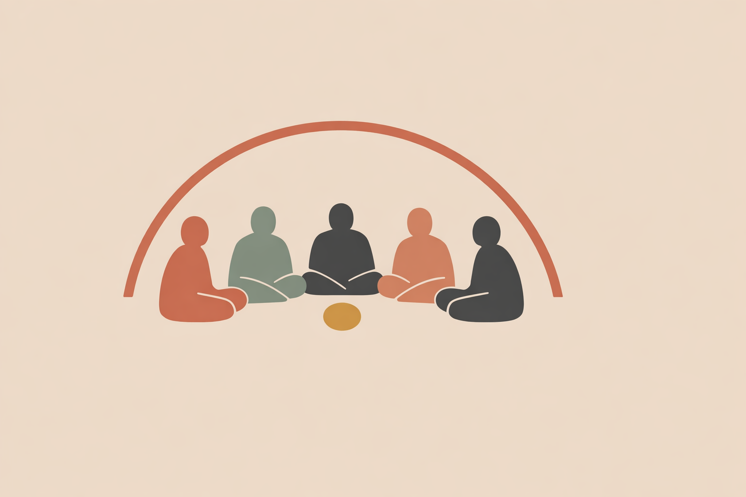 Support group members sharing experiences in a circle, learning safer support for disordered eating patterns
